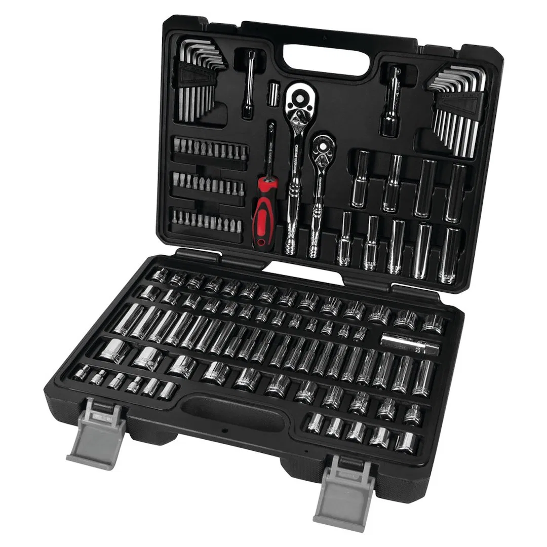 W30501 – PERFORM TOOL Tool Set, For Mechanic Work 134 Piece Set With Standard And Deep Wall Sockets/ SAE And Metric H...
